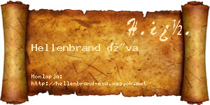 Hellenbrand Éva névjegykártya